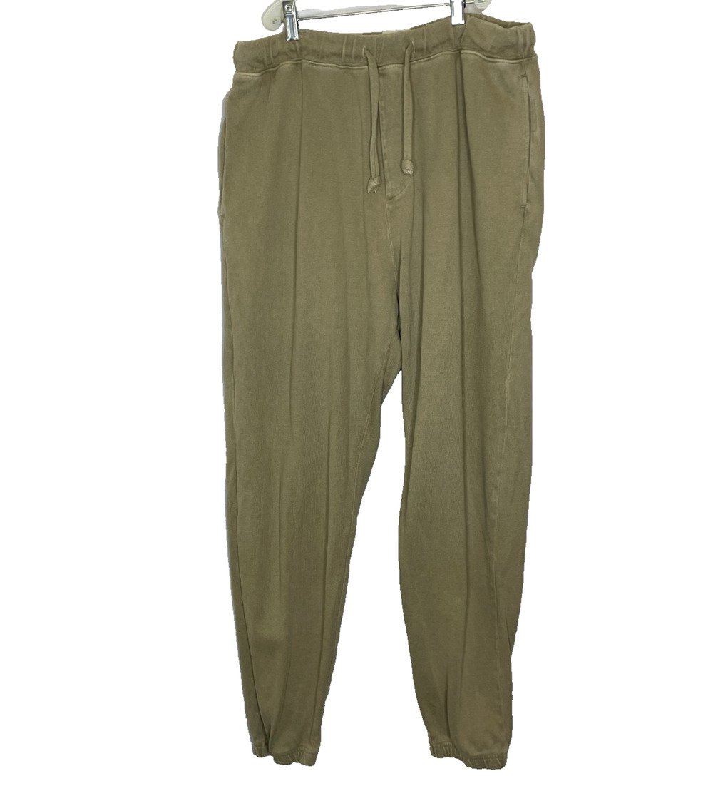 Men's Large Rag & Bone Tan Beige Cotton Jogger Sweatpants